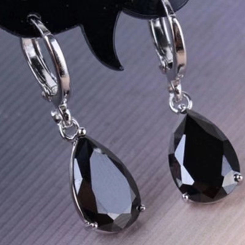 Multicolor Teardrop Zircon Drop Dangle Earrings