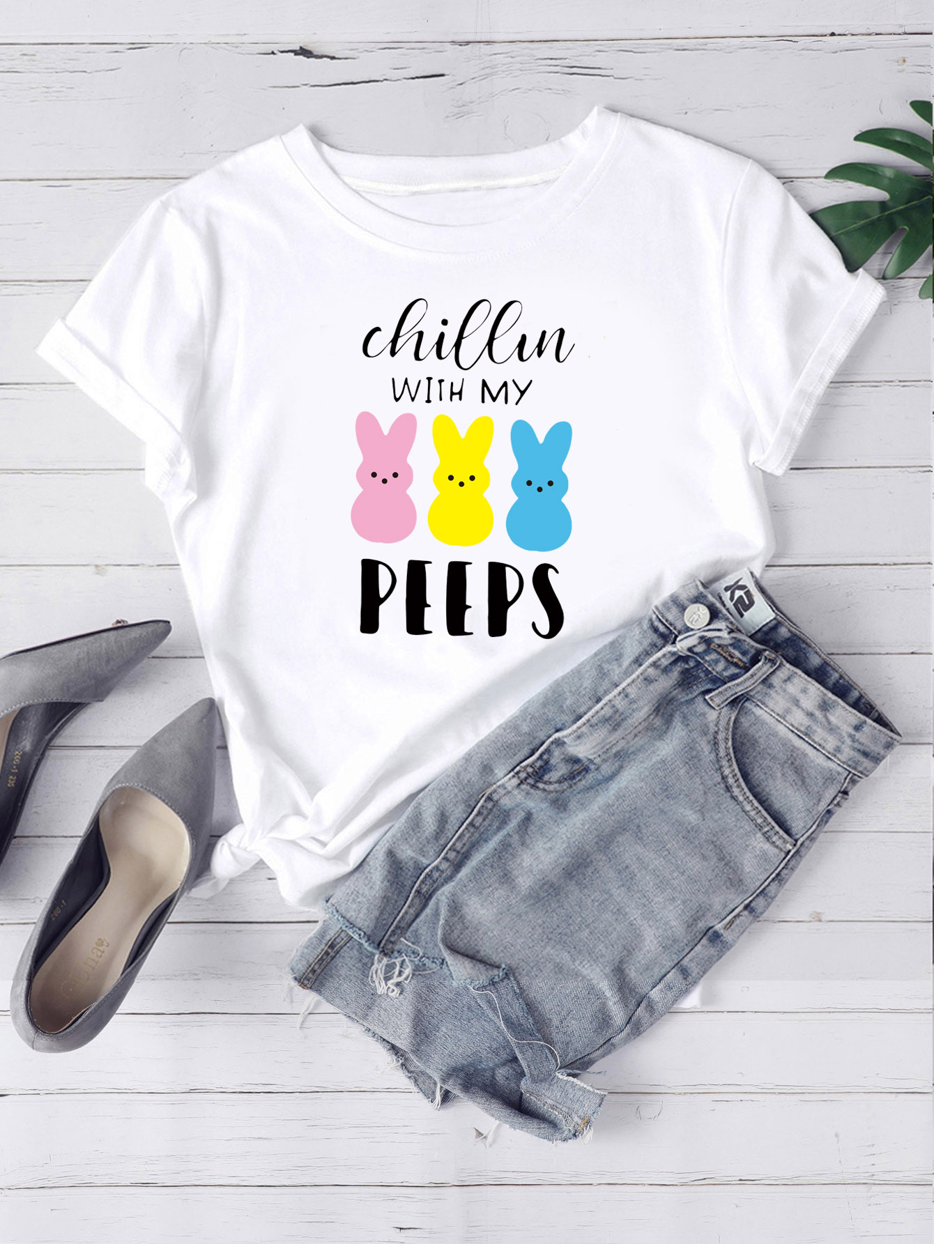 PEEPS® Chilling with my Peeps Oversized Boyfriend Tee: Women's