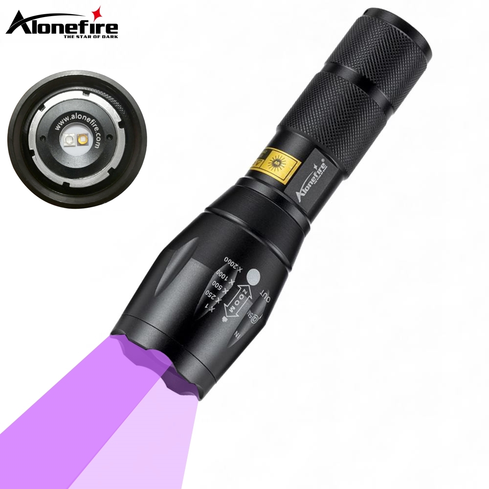 AloneFire G700 365&395nm 2 In 1 LED UV Light - Perfect for Curing Home,  Travel, Safety, ID * Money, Cat & Dog Pet Urine Detection!