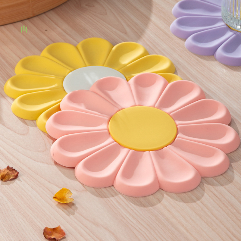 Silicone Coasters Heat Insulation Mat Simple Style Flower - Temu