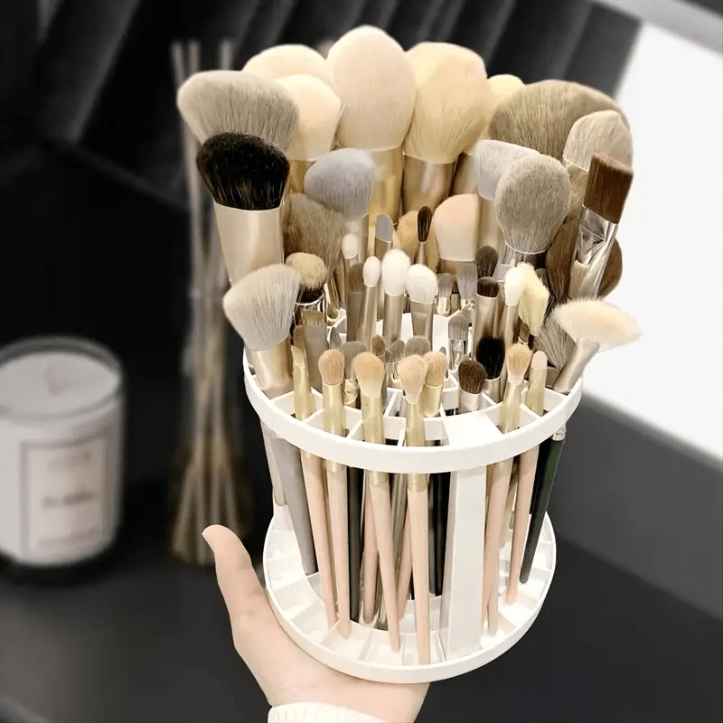 Wooden Paintbrush Holder Makeup Brush Organizer - Temu