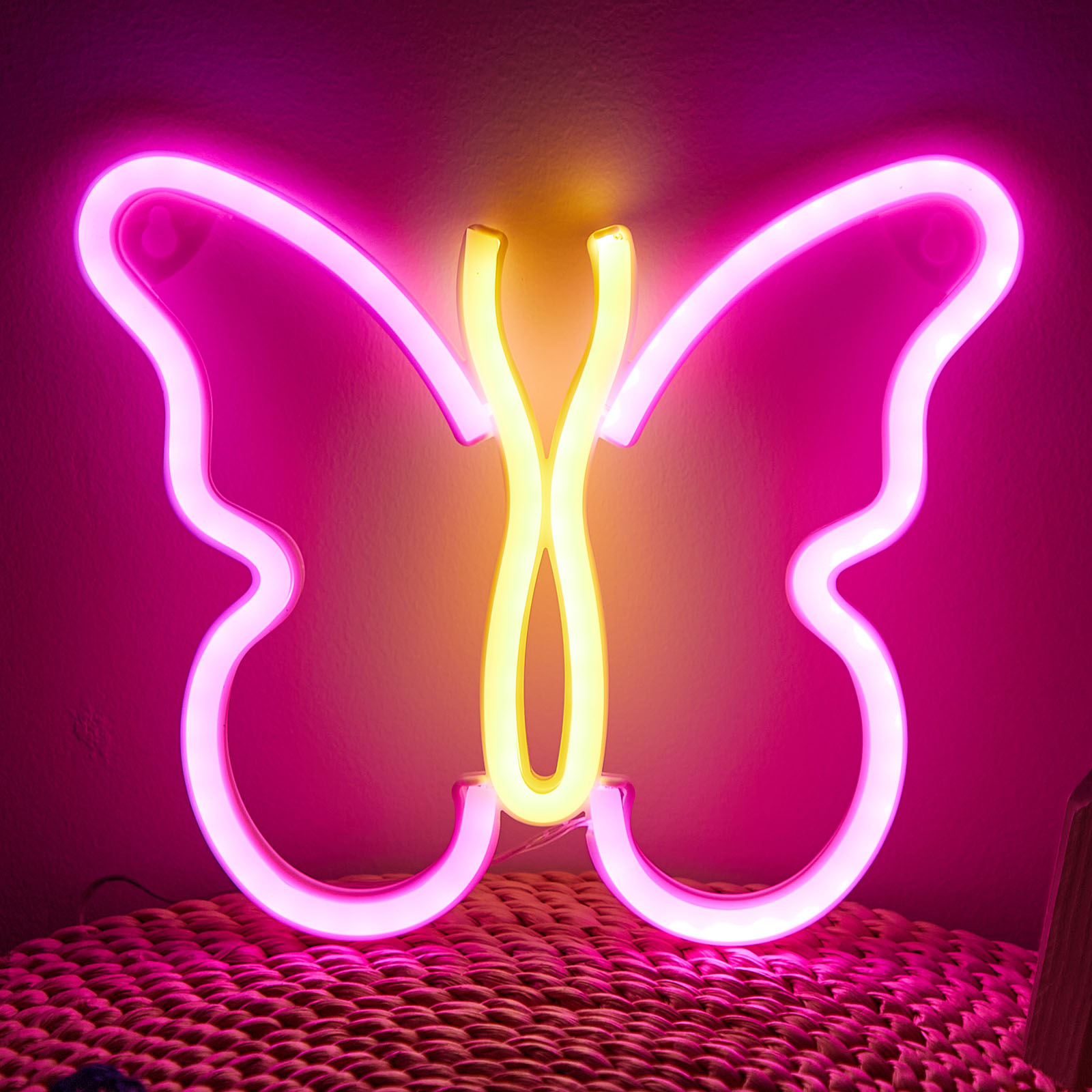 Butterfly led store light sign