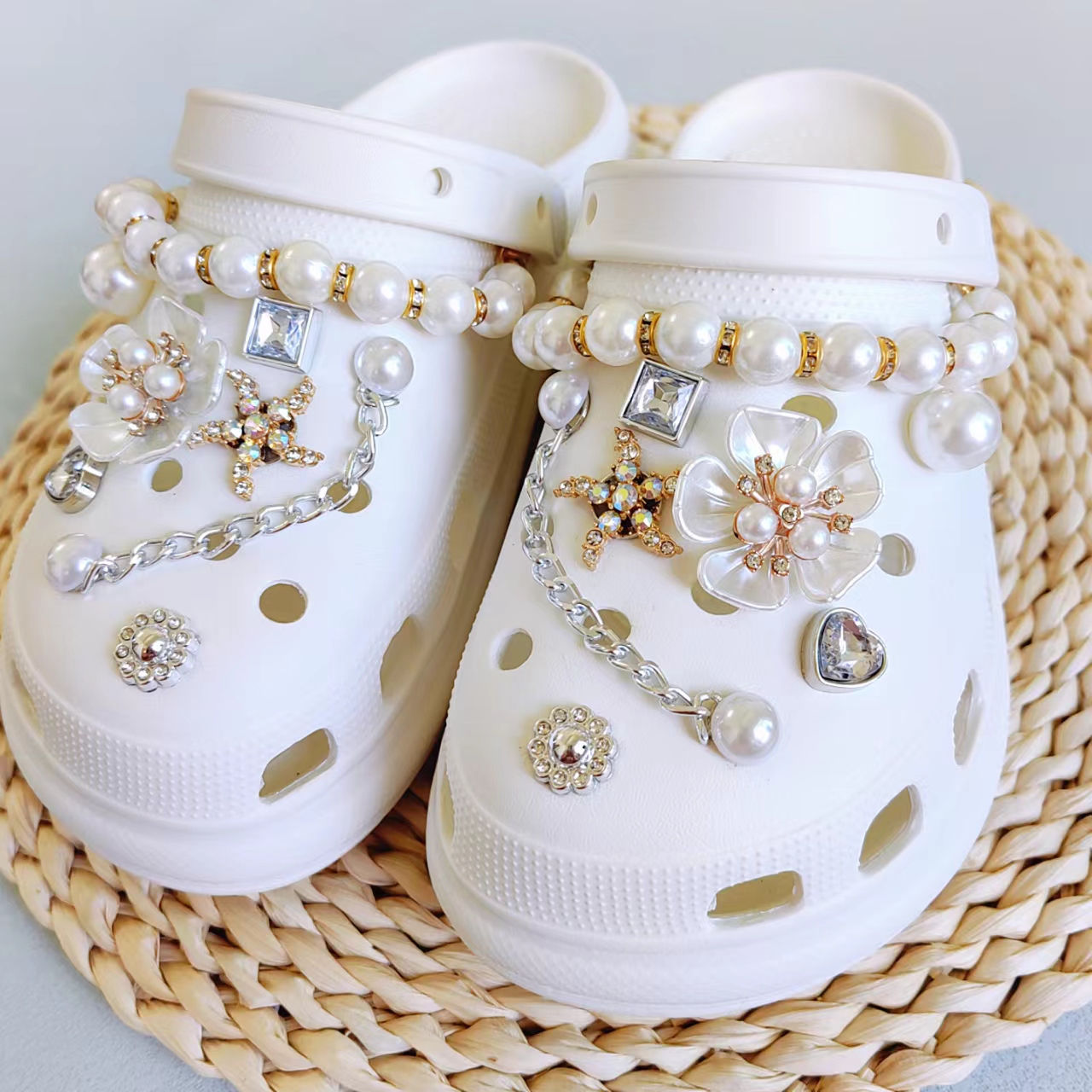 Bling Shoe Charms For Women Gift, Elegant Pearl Rhinestone Shoe Decoration  Charms - Temu Israel