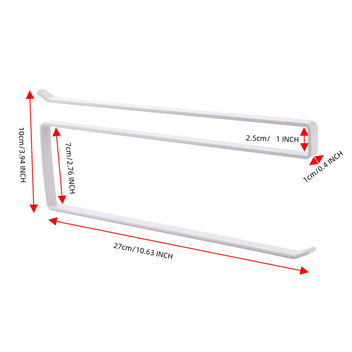 1 pz. portarotolo di carta da cucina in acciaio, portarotolo di carta  assorbente da appendere alla porta dell'armadio, portarotolo scottex con