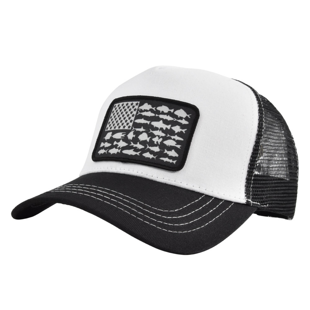 Life Is Good Fishing Embroidered Hat Baseball Cap Flex Fit Gray American  Flag – St. John's Institute (Hua Ming)