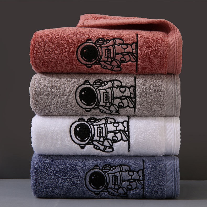Hand Towel With Embroidery Astronaut Pattern, Super Absorbent Face Towels,  Quick Dry Towels, Super Soft, For Home Use - Temu