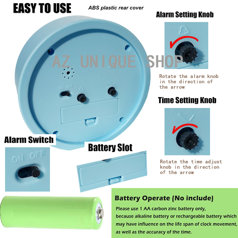 Football Basketball Shape Alarm Clock Plastic Material Steady Ticking Sound Movement Student