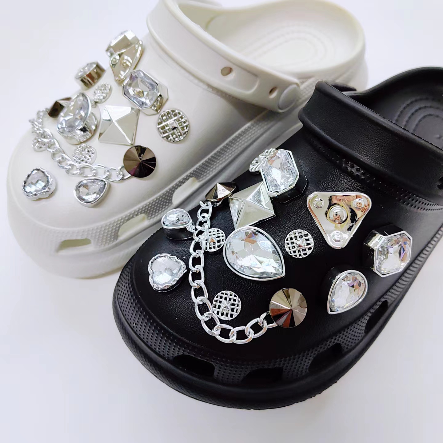 26pcs A-Z Letter Metal Silvery Rhinestone Bling Shiny Set Shoe Charms Sandals Decoration Buckle for Gifts DIY,Temu