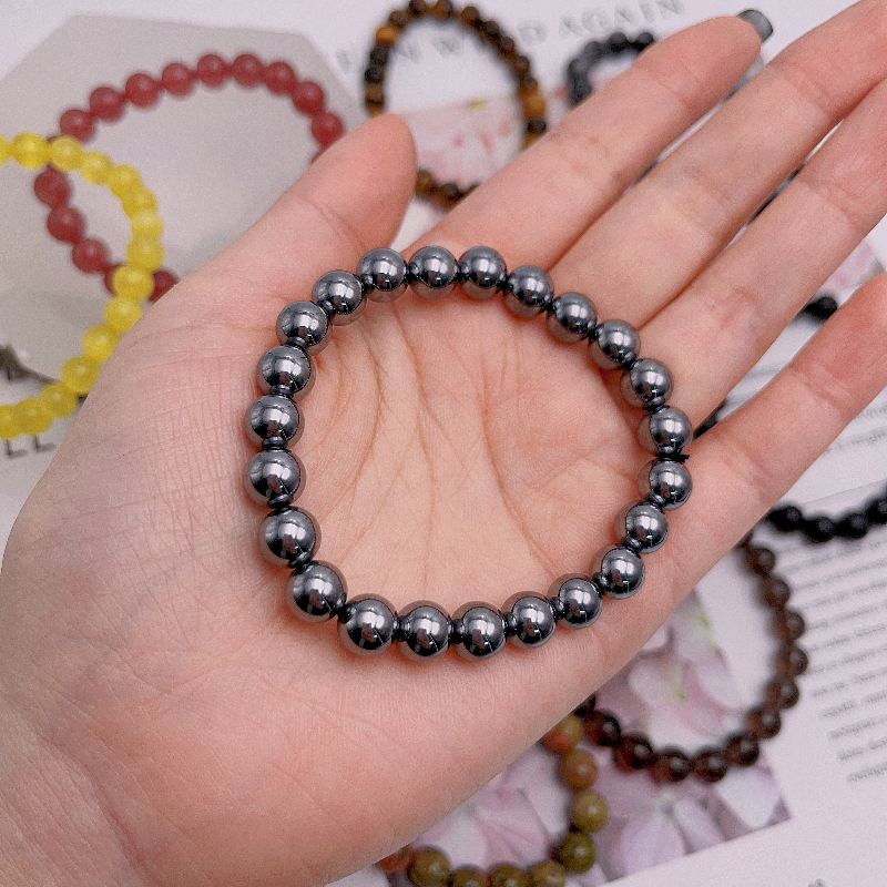 Bracelet Gorgeous Semi-precious Gemstones Round Beads Energy Power
