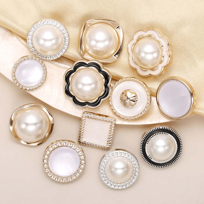 EXCEART 20pcs Pearl Buttons Shiny Buttons Sewing Embellishments Sweater  Button Crafting Buttons Artificial Pearl Button Pear Charm for DIY Sewing