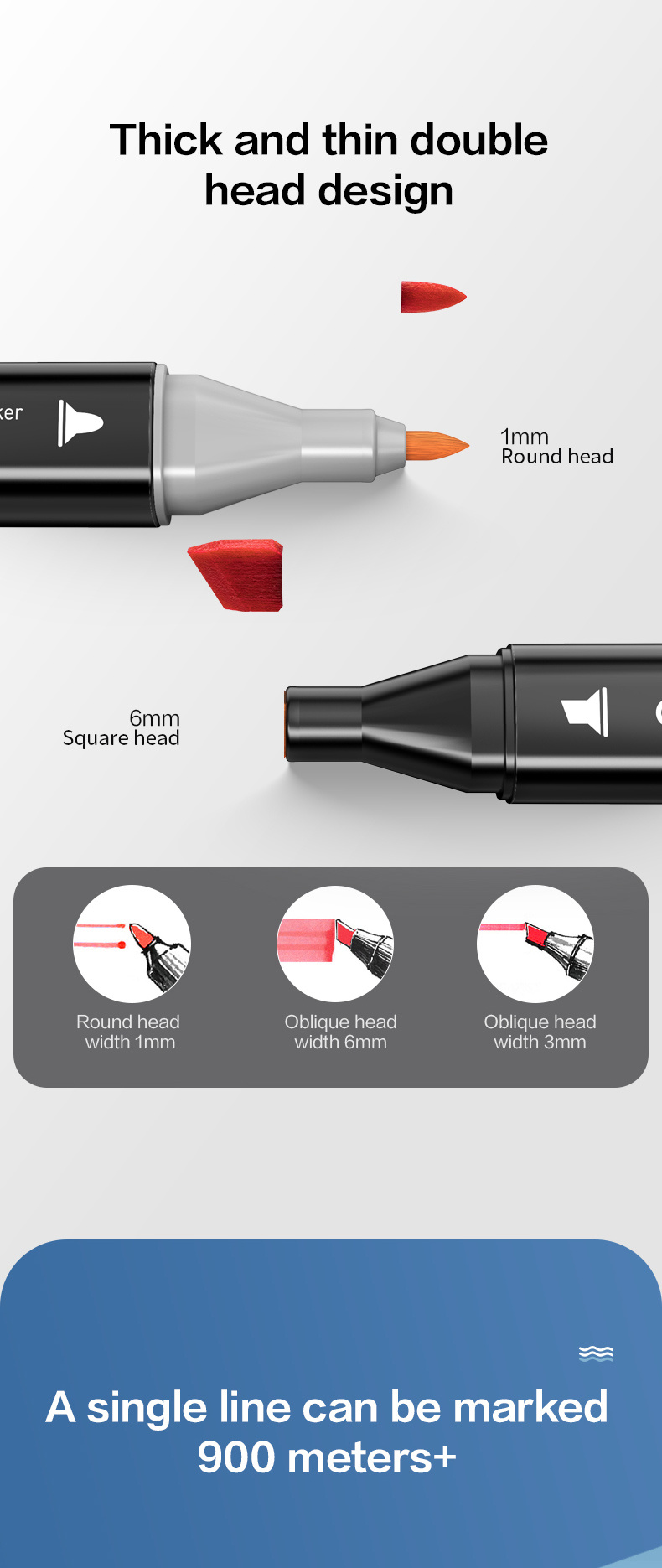Deli Art Markers Set, 60 Colors Dual Tips Coloring Marker Pens