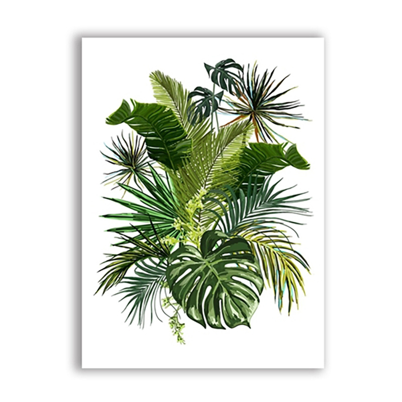 Tropical Plantas PóSter Verde Hoja Decoracion Cuadros Decoracion