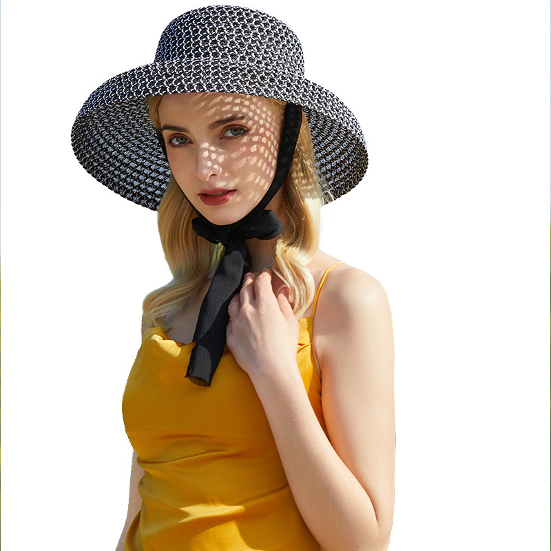 Wide Brim Honeycome Straw Hat