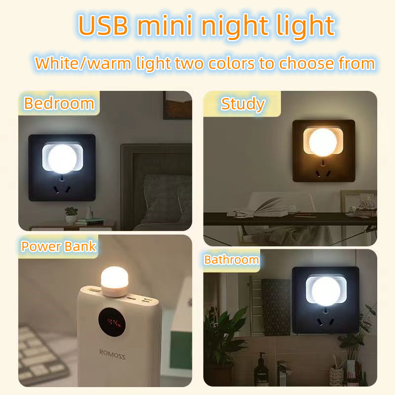 1 Stk. tragbares Mini-USB-Nachtlicht für Auto, Schlafzimmer, Kinderzimmer,  Badezimmer, dekoratives Licht, leicht zu transportieren