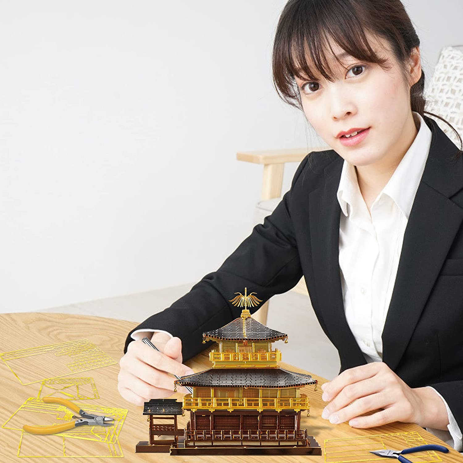 Piececool 3d Metal Model Kits Adults Kinkaku ji Golden Temu