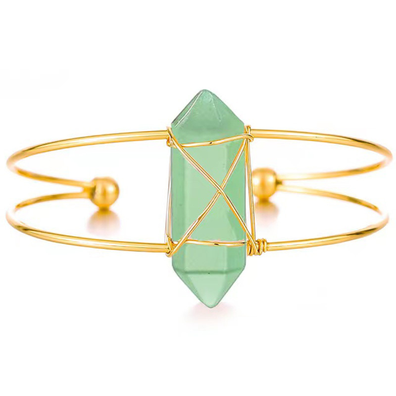 Pure Natural Crystal Hexagonal Column Bangle