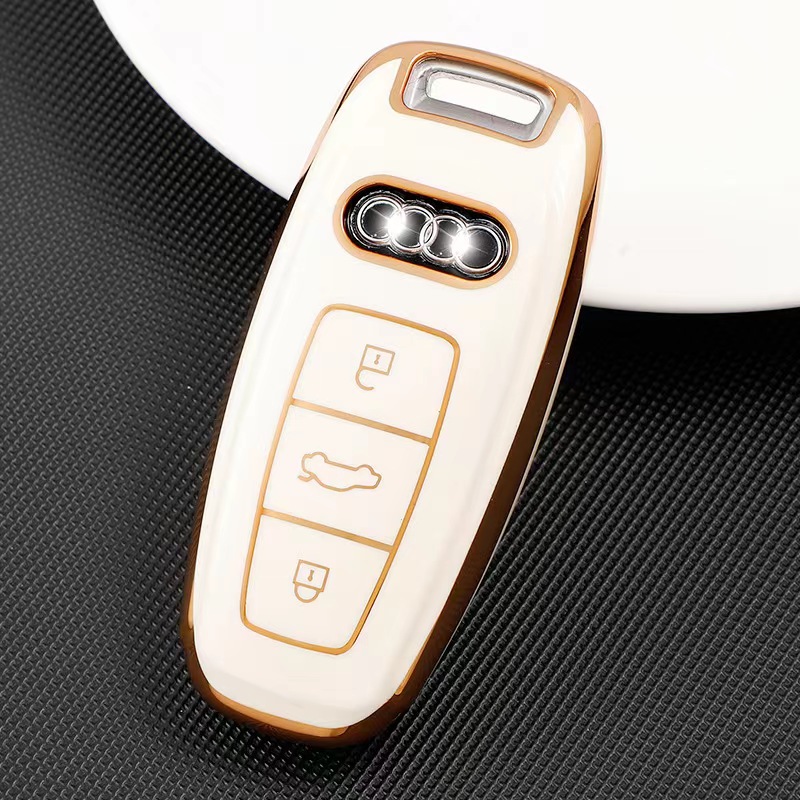 AKIYHIEI for Audi Key Fob Cover, Key Case Shell Compatible with Audi A4 Q7  Q5 TT A3 A6 SQ5 R8 S5 Smart Key Protector (White) - Yahoo Shopping