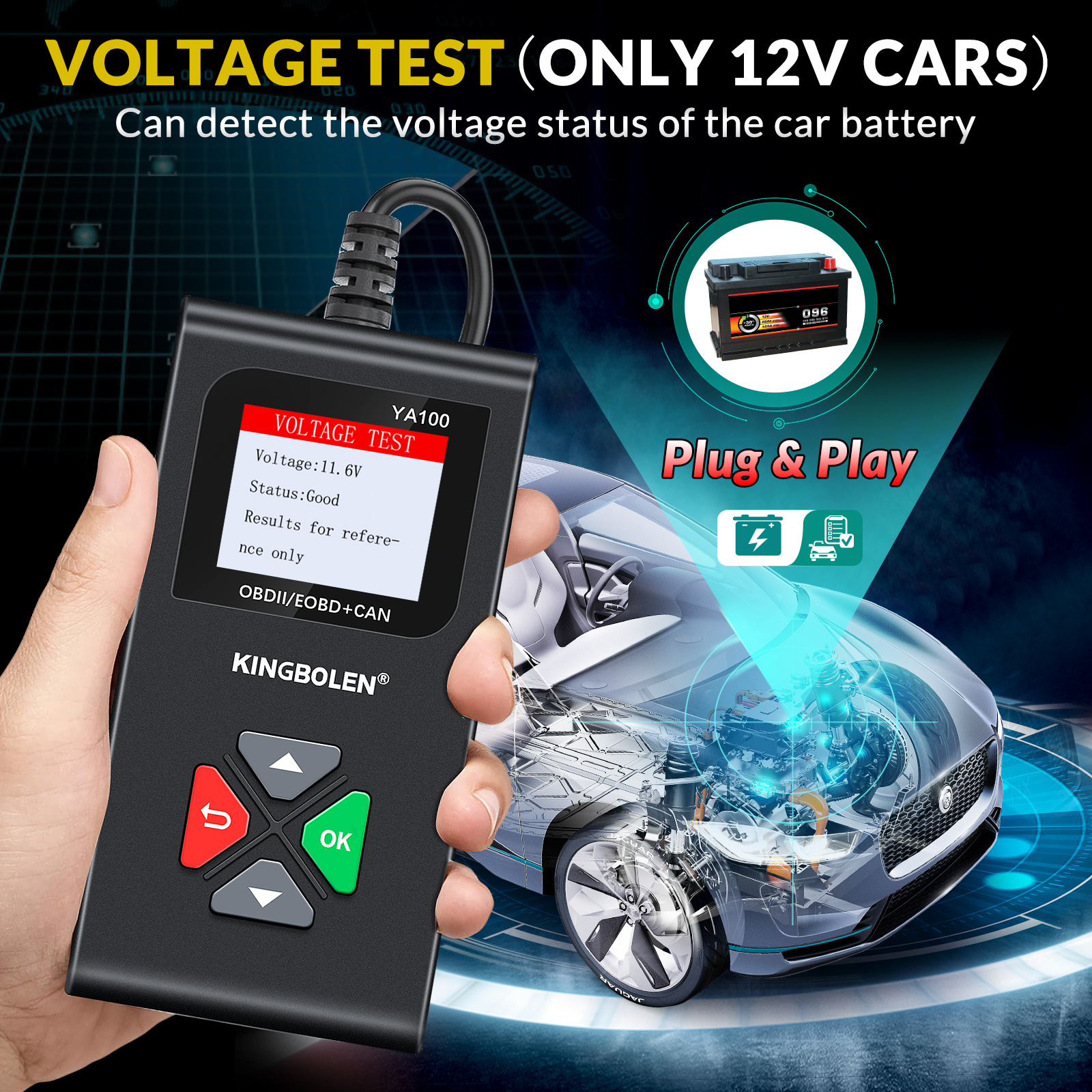 Kingbolen Ya100 Obd2 Scanner Car Auto Diagnostic Tools Obd - Temu Germany