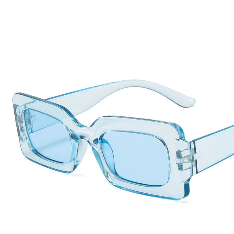 Retro Square Thick Frame Sunglasses Hip Hop Candy Color Outdoor Party  Sunshade Decoration Glasses Uv Protection - Temu