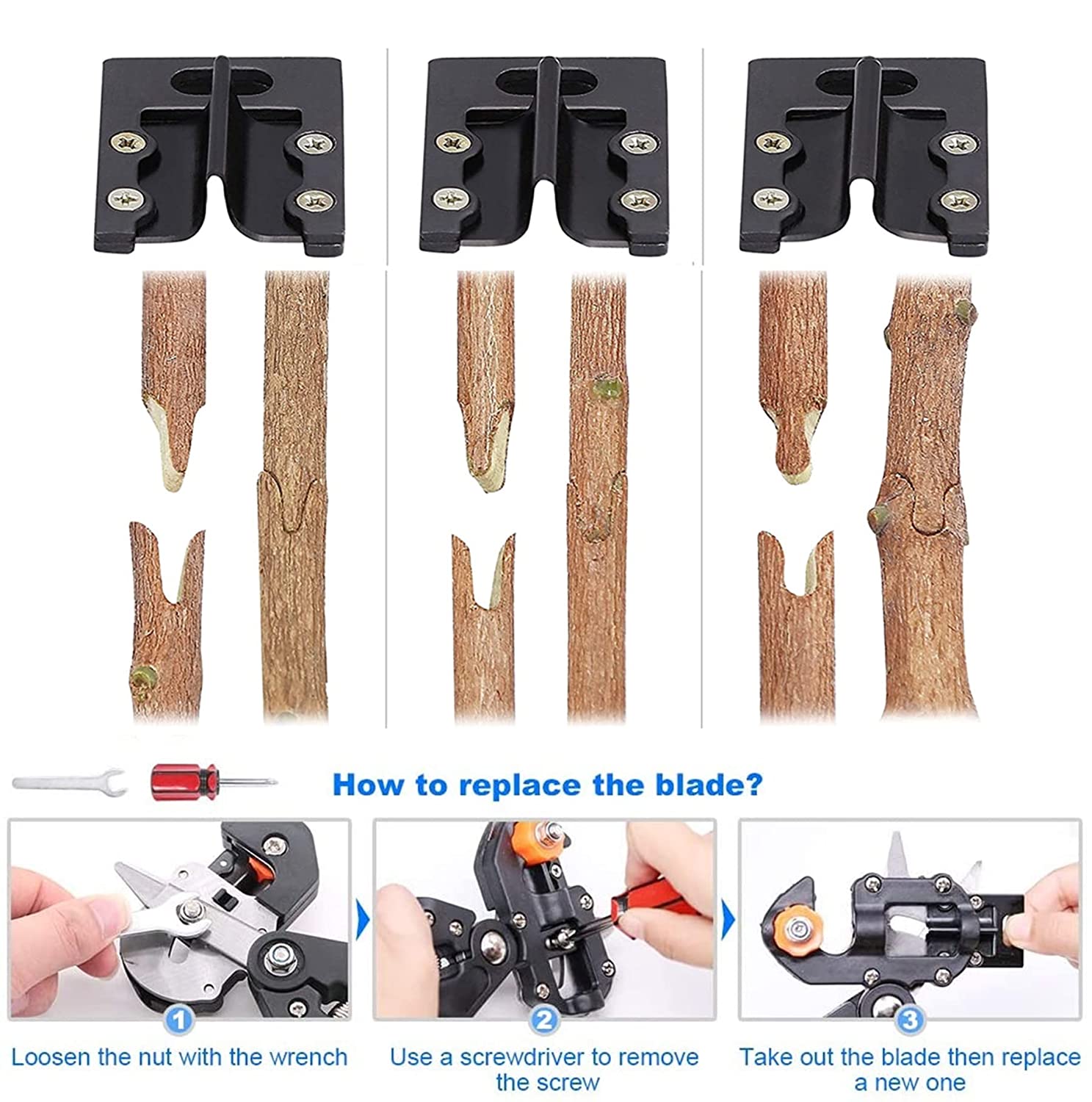 1pc Grafting Tool, Pruner Kit, Including Replacement Blades, Grafting