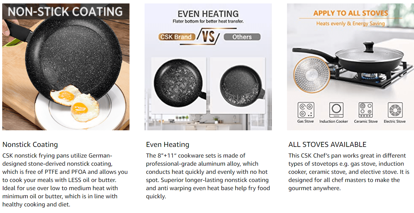 Aluminum Cooking Pot Set Germany Designed Non Stick Granite