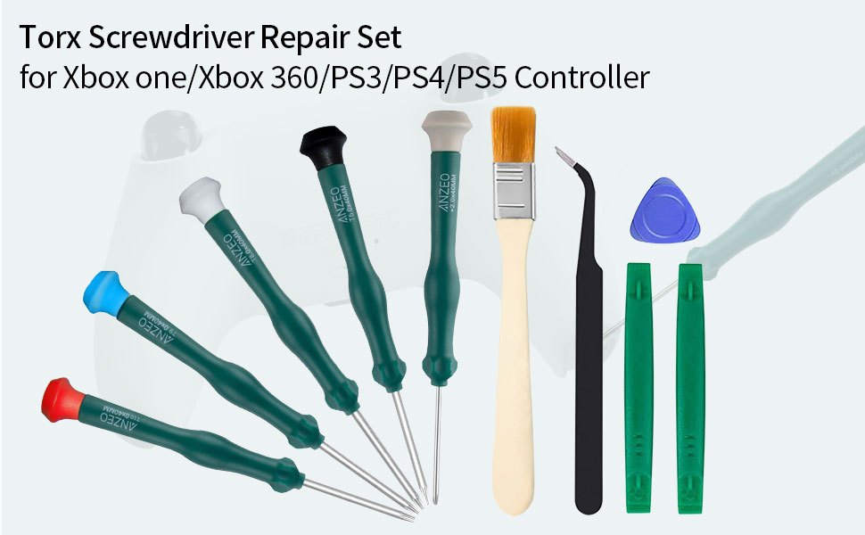 Kit de herramientas de reparación de limpieza para PS4 PS5, juego de  destornilladores con destornillador de seguridad Torx TR9 PH00 PH0 PH1  Destornill
