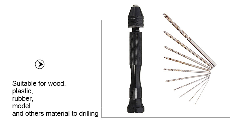 Hand Drill Resin Drill Woodworking Hand Drill with 10x Drill Bit Manual  Wire Twisting Tools for DIY Craft DIY Hairpin Bracelets