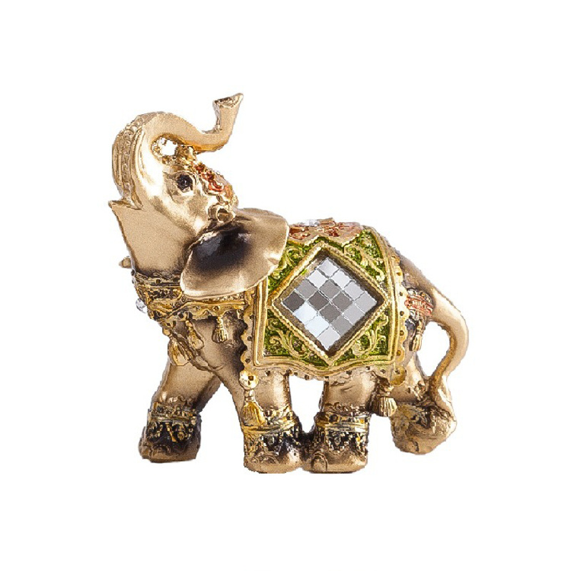 Elephant Statues Lucky Animal Sculpture Figurine Lovely - Temu