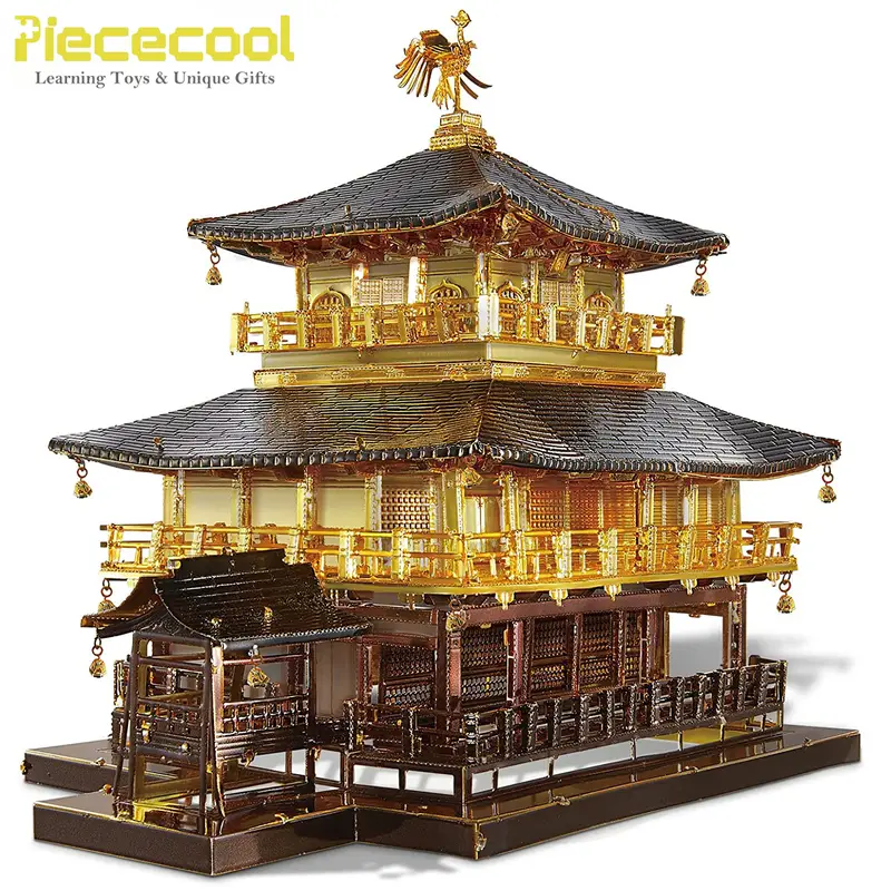 Piececool 3d Metal Model Kits Adults Kinkaku ji Golden Temu Piececool 3d Metal Model Kits Adults Kinkaku ji Golden Temu
