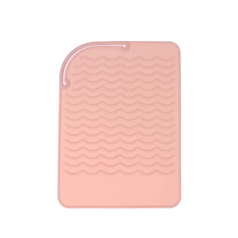 Silicone Mat Pouch For Hair Styling Heat Pink Carpet For Curling