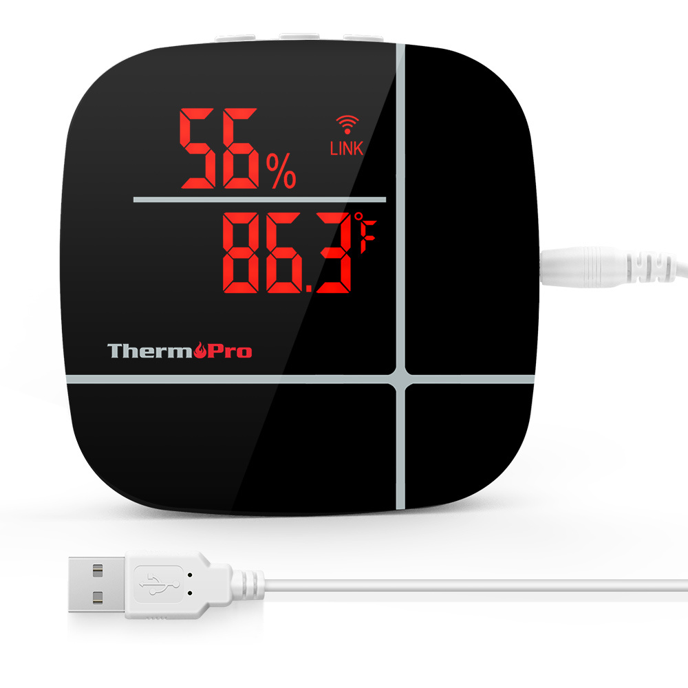 Tp90 Wifi Thermometer Hygrometer - Smart Temperature And Humidity Sensor  With App For Wireless Home Monitoring Of Room, Greenhouse, Incubator, And Wine  Cellar - Temu