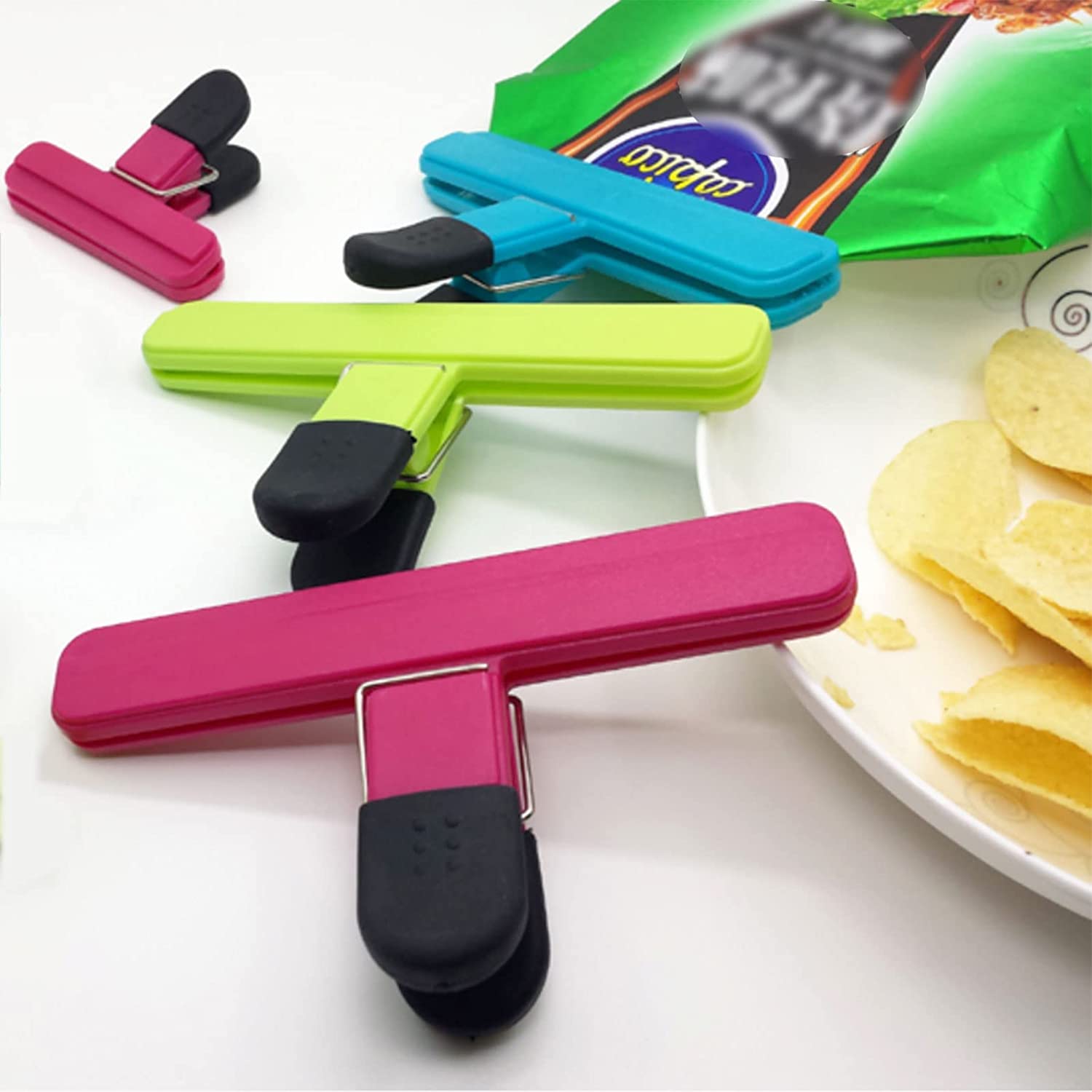 Chip Bag Clips Air Tight, Heavy Duty, Sturdy Plastic Clips For Food Storage,  Food Bag Clips For Kitchen Snacks - Temu