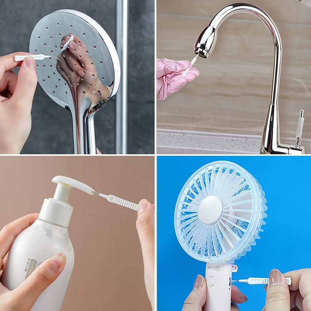 Brosse de nettoyage de pomme de douche, petite brosse blanche pour nettoyer  les pores, Nylon Anti-colmatage pour la cuisine, les toilettes, le  nettoyeur de vitres de téléphones, 10 pièces
