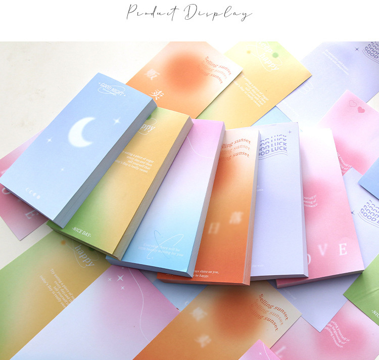 100 Sheets Non Adhesive Notepad 5 9 3 26in Gradient Halo Temu