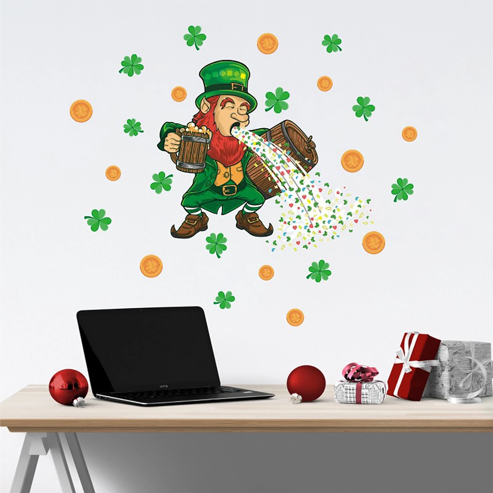 Baseball St Patricks Day Boys Men Ball Leprechaun Catcher | Sticker