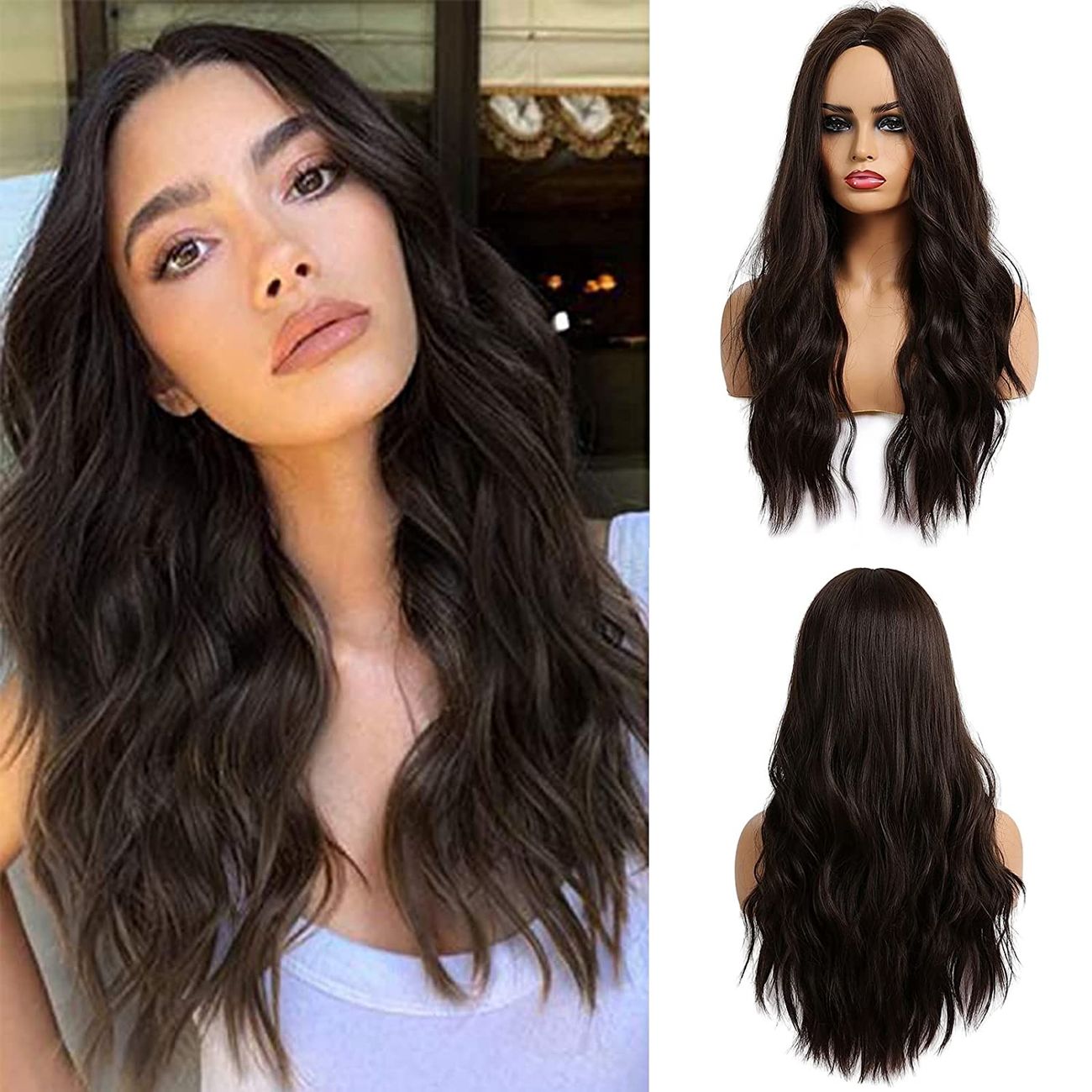 Long Wavy Curly Hair Wigs For Women Fashion Natural Synthetic Heat  Resistant Hair Replacement Wigs For Daily Use | Today's Best Daily Deals |  Temu