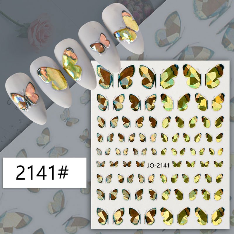 3D Spiritual Epoxy Resin Nail Sticker/ Mindful Nail art gold