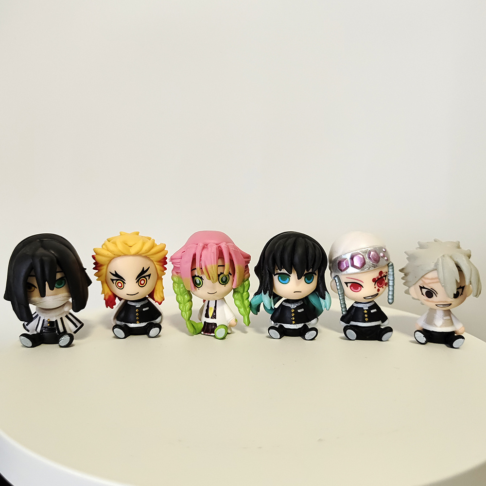 6 Styles/Set Anime Figure 1.77inch/1.77In Trinkets, For The Car Cute  Decoration Collection Model Doll Toy