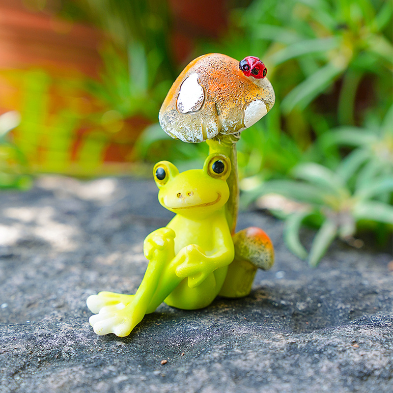1pc statue de grenouille mignonne en résine figurines à - Temu Canada