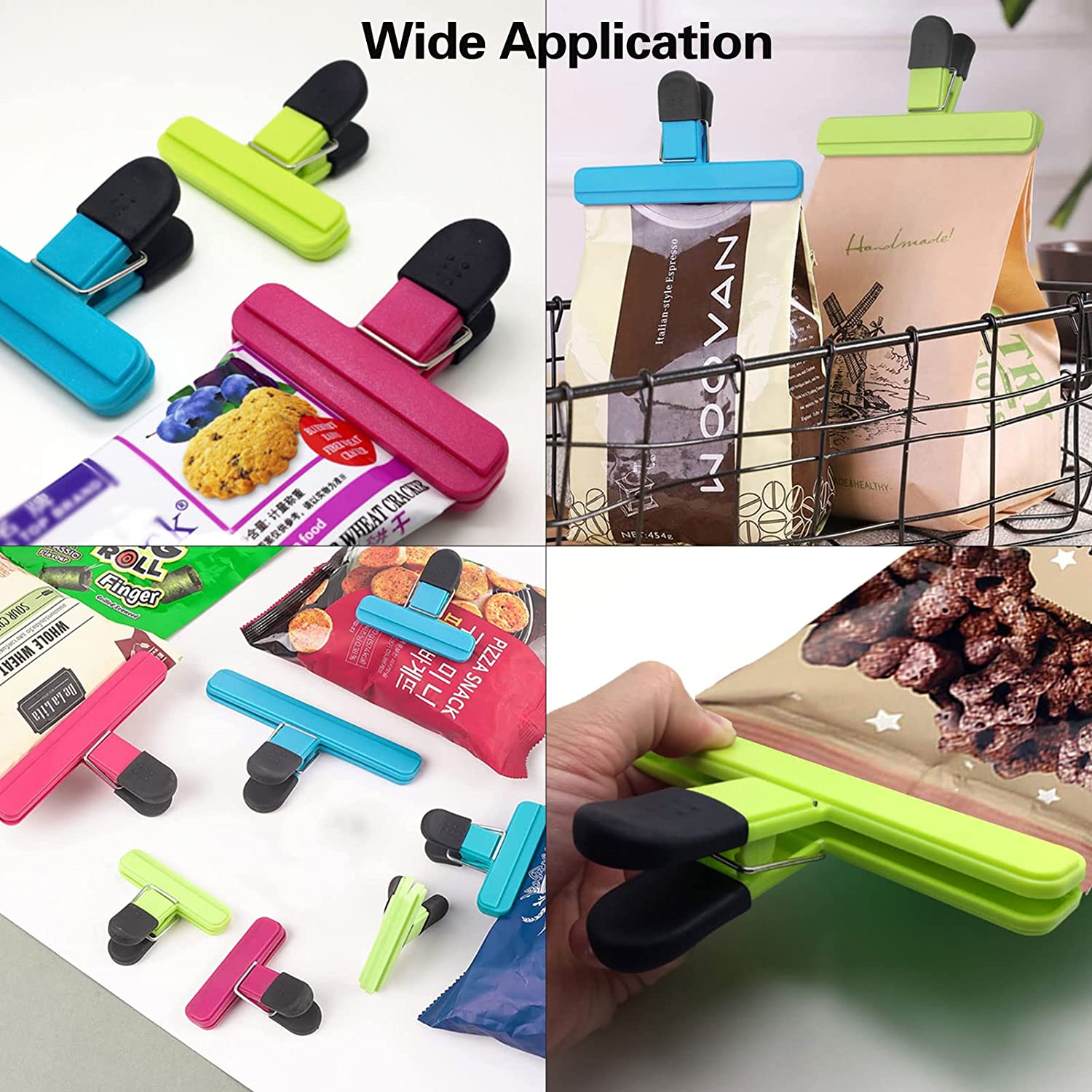 Chip Bag Clips Air Tight, Heavy Duty, Sturdy Plastic Clips For Food Storage,  Food Bag Clips For Kitchen Snacks - Temu