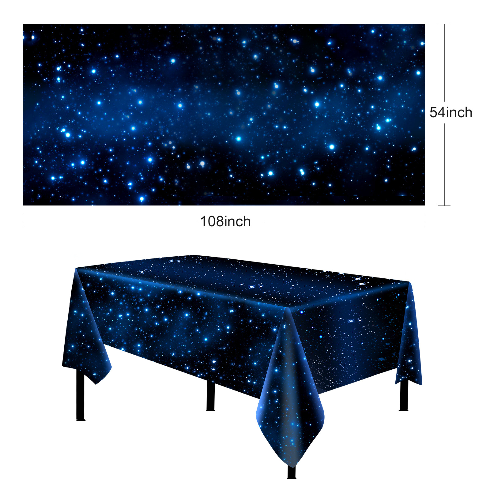 Add a Touch of Magic to Your Special Occasion with this Starry Sky  Tablecloth!