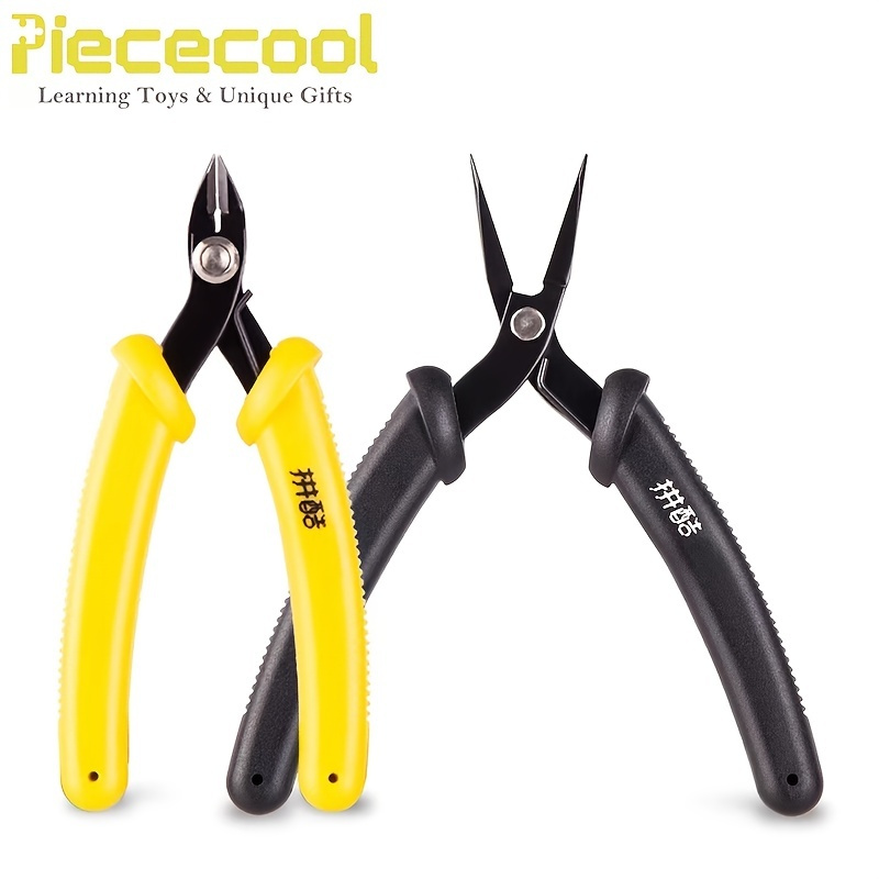 14 years and up Piececool 3D Metal Model Kits Tools Set, 2Pcs Mini Flat  Nose Plier