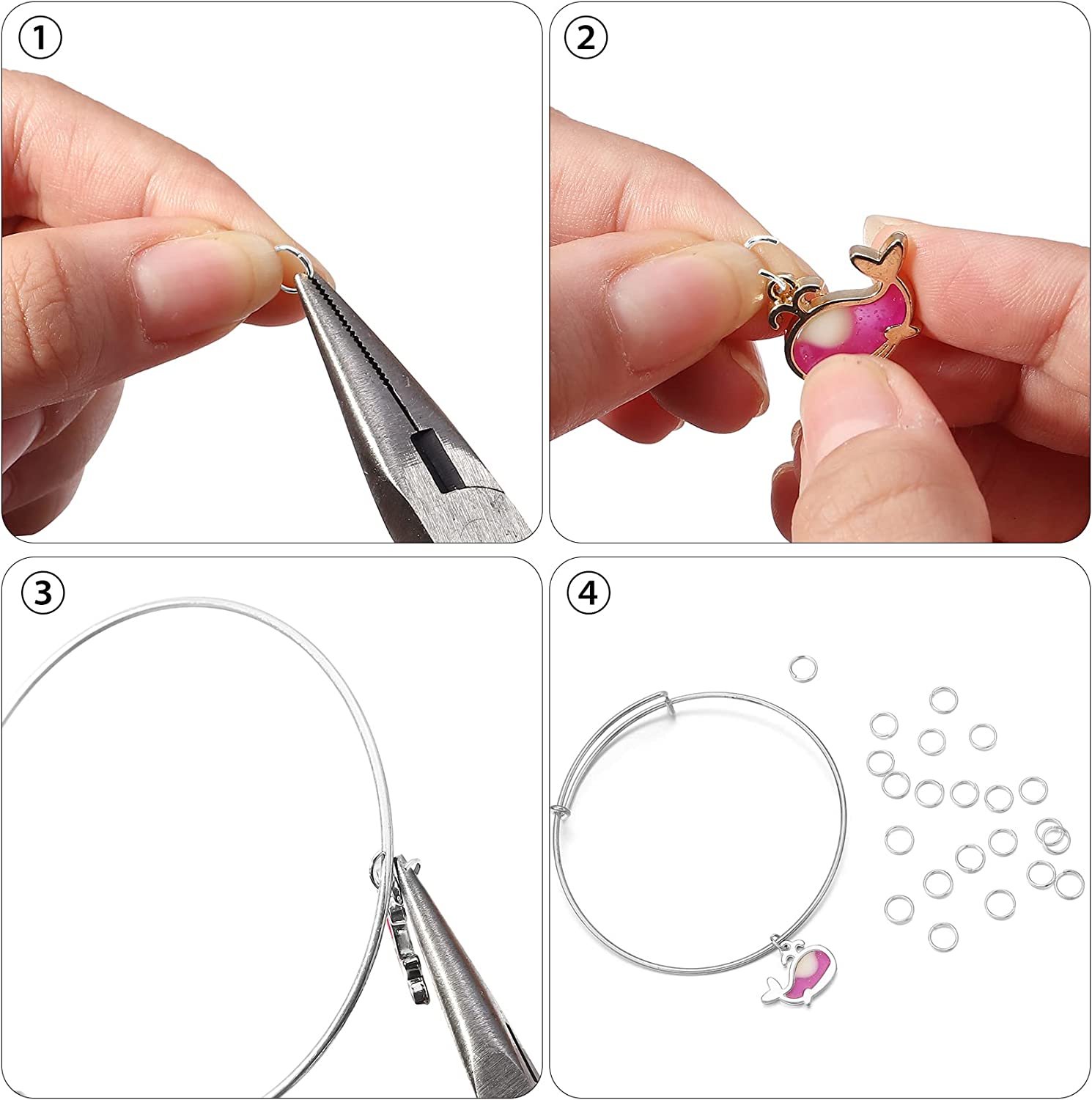 Jump Rings Jewelry Making Jump Rings Mix 6 Sizes Split Ring Temu