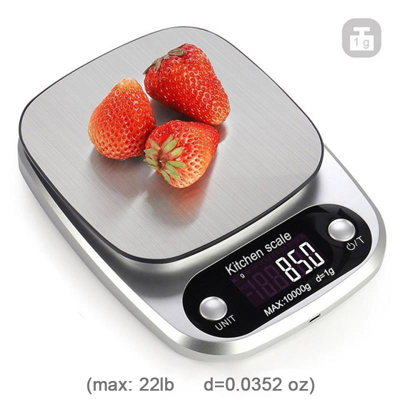 Peso Balanza Digital de Cocina 10Kg Repostería Frutas Cocina Comida –  Soriega