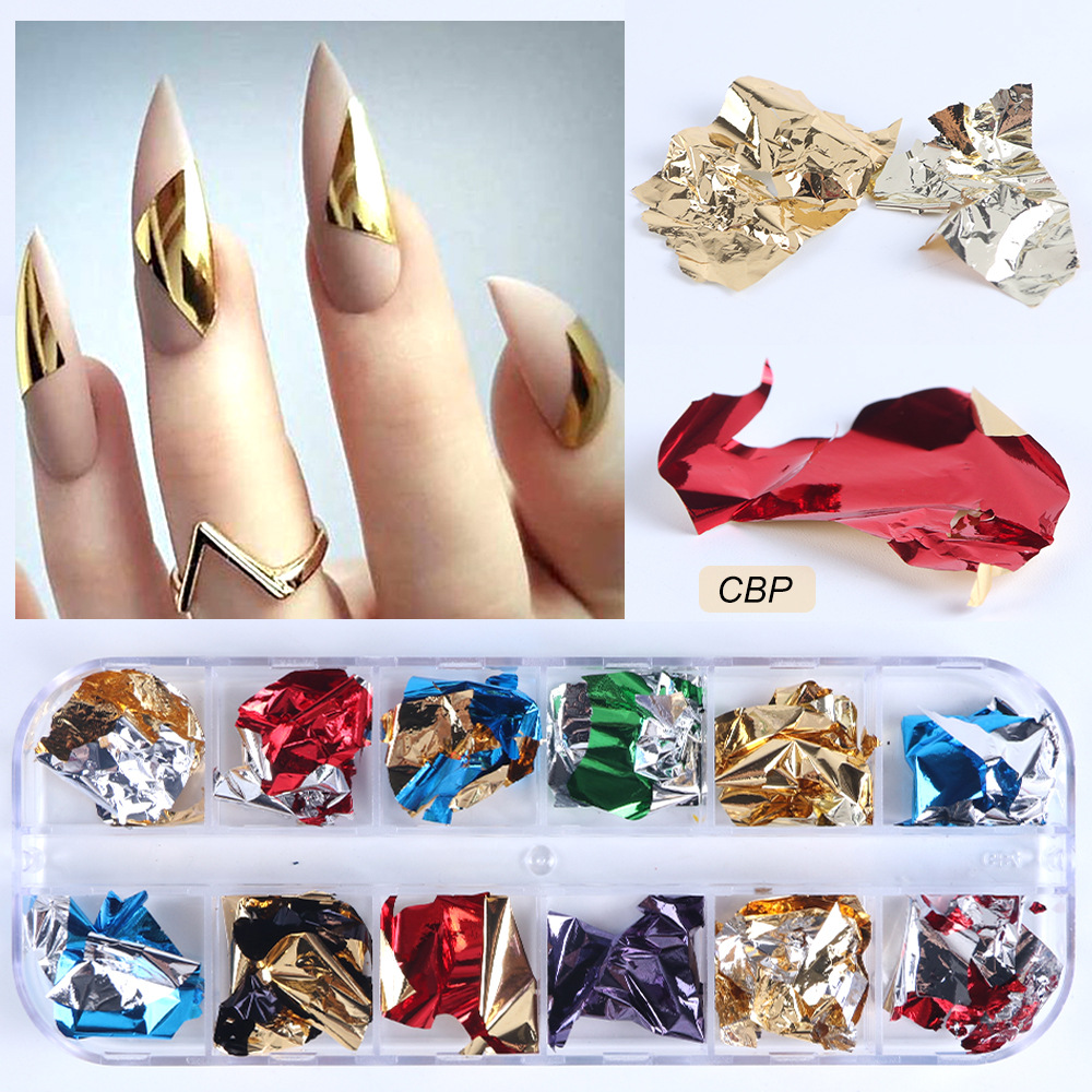 Nail Foil 3d Sparking Flakes For Nails, Metallic Nail Glitter For