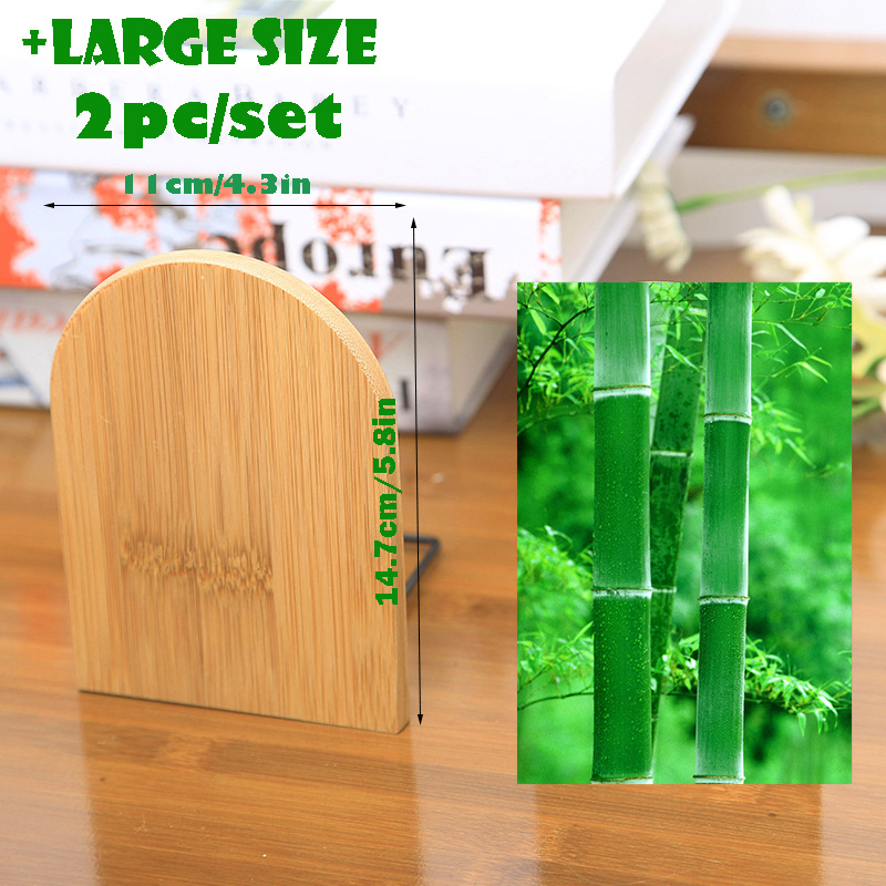 Elevate Your Desk Decor With Bamboo Book Stand Bookends Temu
