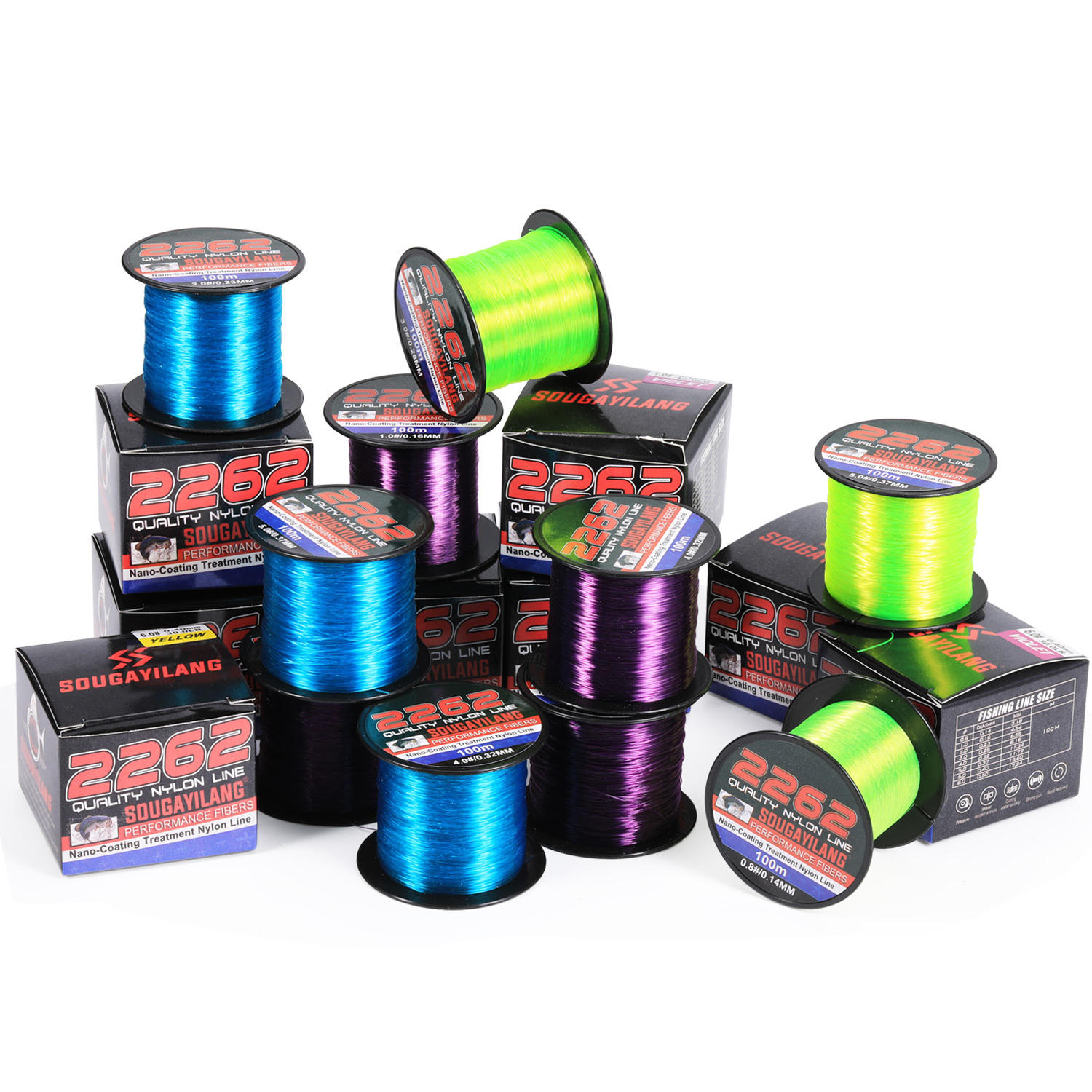 109 Yards Superpower Monofilament Nylon Fishing line Abrasion Resistant  3-41 LB