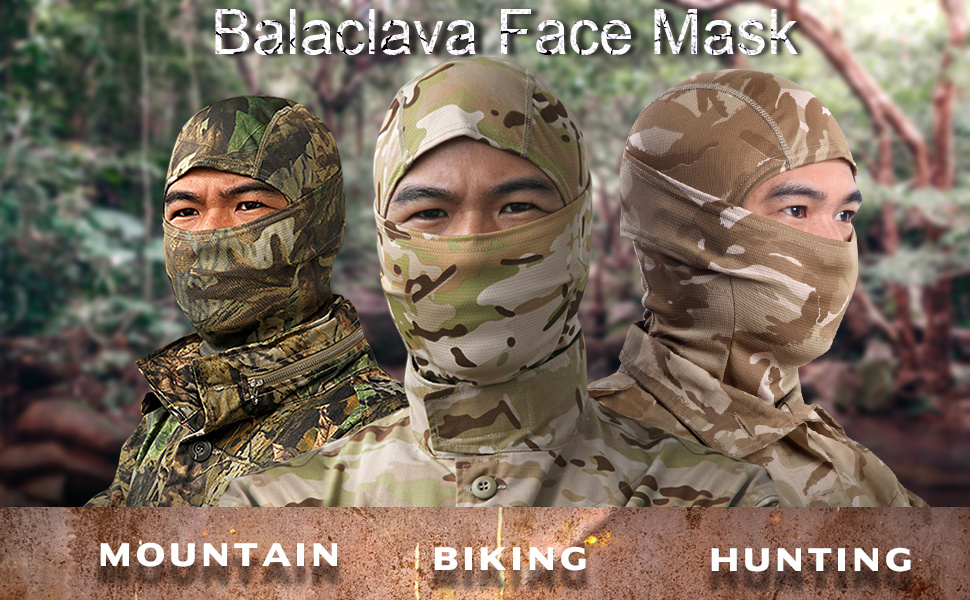 Wtactful Camouflage Balaclava Face Mask Uv Protection - Temu Malaysia