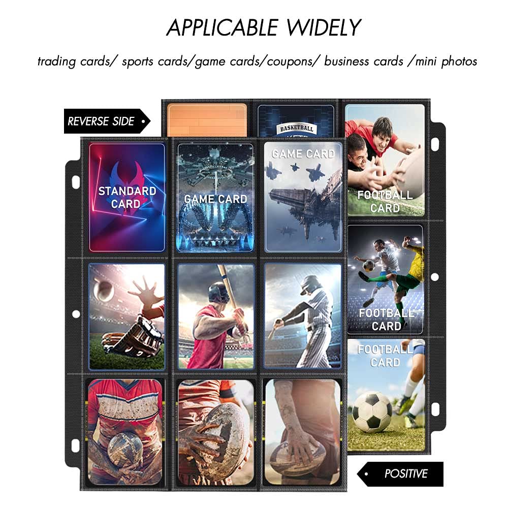 trading card binder card guard album 100 pages Amazon.com: TCGUARD Trading Card Binder, 9 Side Loading Pocket Card Album  Hold Up to 540 Cards, Zipper Binder for Cards Collection, TCG Card Holder  for Game Card, Sports Card, Yugioh, MTG etc. (