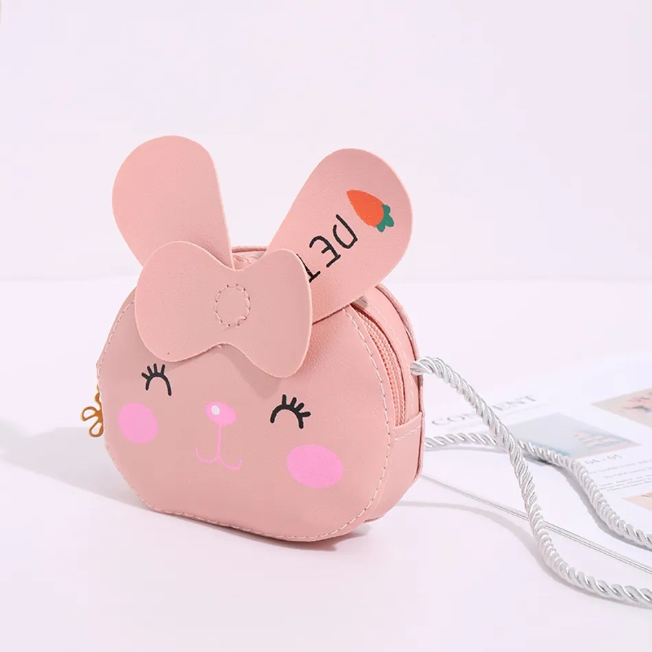 Girls Cute Cartoon Animal Cat Tiger Mouse Bear Rabbit Crossbody Coin ...